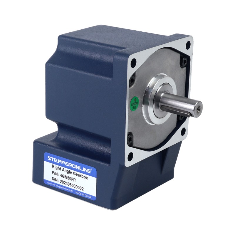 Brushed 24V 60W 8.00Nm(1132.90oz.in) 36RPM w/ 50:1 Right Angle Gearbox DC Gear Motor - F4D60-24GN-18S/4GN50RT | StepperOnline UK