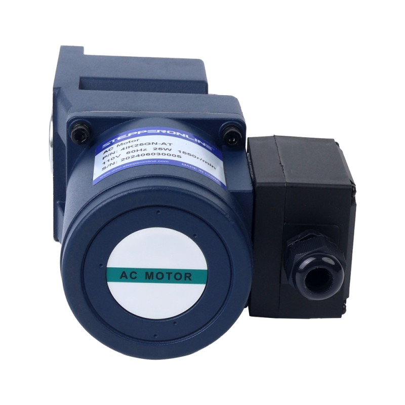 25W 220VAC 50Hz 27RPM 6.50Nm(920.48oz.in) Flange 80mm Right Angle Gearbox Hollow Shaft Single-phase AC Induction  Motor - 4IK25GN-CT/4GN50RC | StepperOnline UK