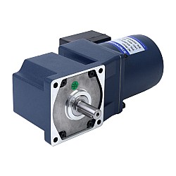 25W 220/380VAC 67.5RPM 2.60Nm(368.19oz.in) Flange 80mm Right Angle Gearbox Keyway Shaft Three-phase AC Induction Motor
