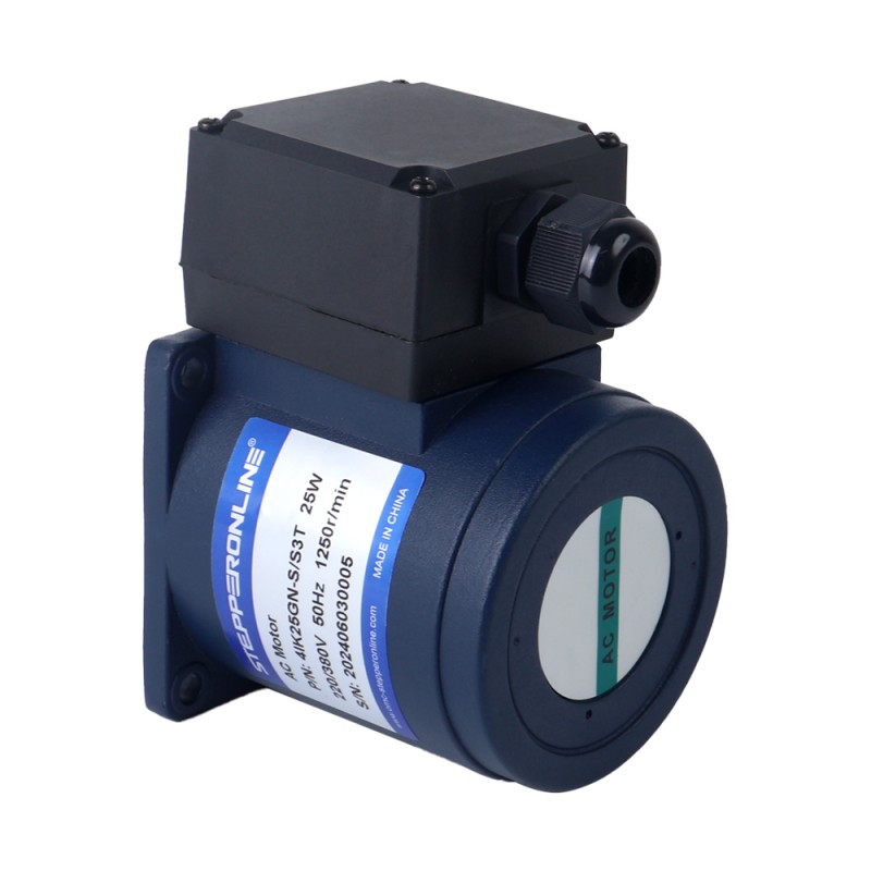 25W 220VAC/380VAC 50/60Hz 6.75/7.75RPM 8.00Nm(1132.89oz.in) Flange 80mm Spur Gearbox Three-phase AC Induction Motor - 4IK25GN-S/S3T/4GN200K | StepperOnline UK