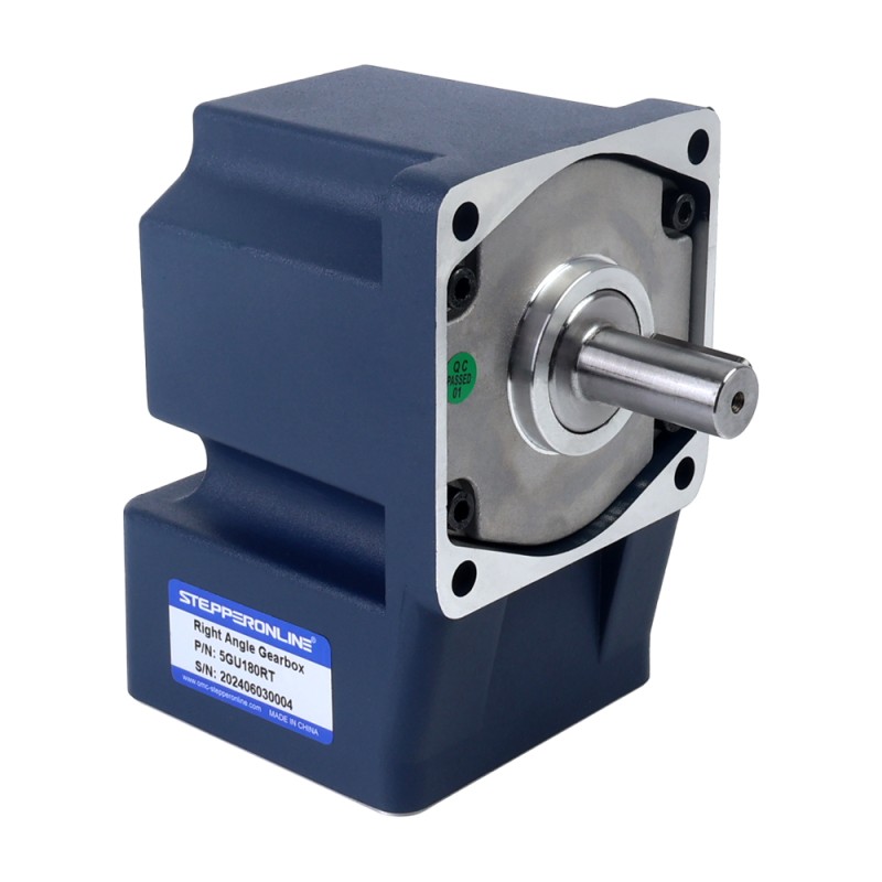 90W 220VAC/380VAC 50/60Hz 7.5RPM 40.00Nm(5664.47oz.in) Flange 90mm Right Angle Gearbox Keyway Shaft Three-phase AC Induction  Motor - 5IK90GU-S/S3FT/5GU180RT | StepperOnline UK