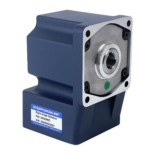 Brushed 48V 150W 11.09Nm(1570.48oz.in) 90RPM w/ 20:1 Right Angle Gearbox DC Gear Motor - F5D150-48GU-18S/5GU20RC | StepperOnline UK