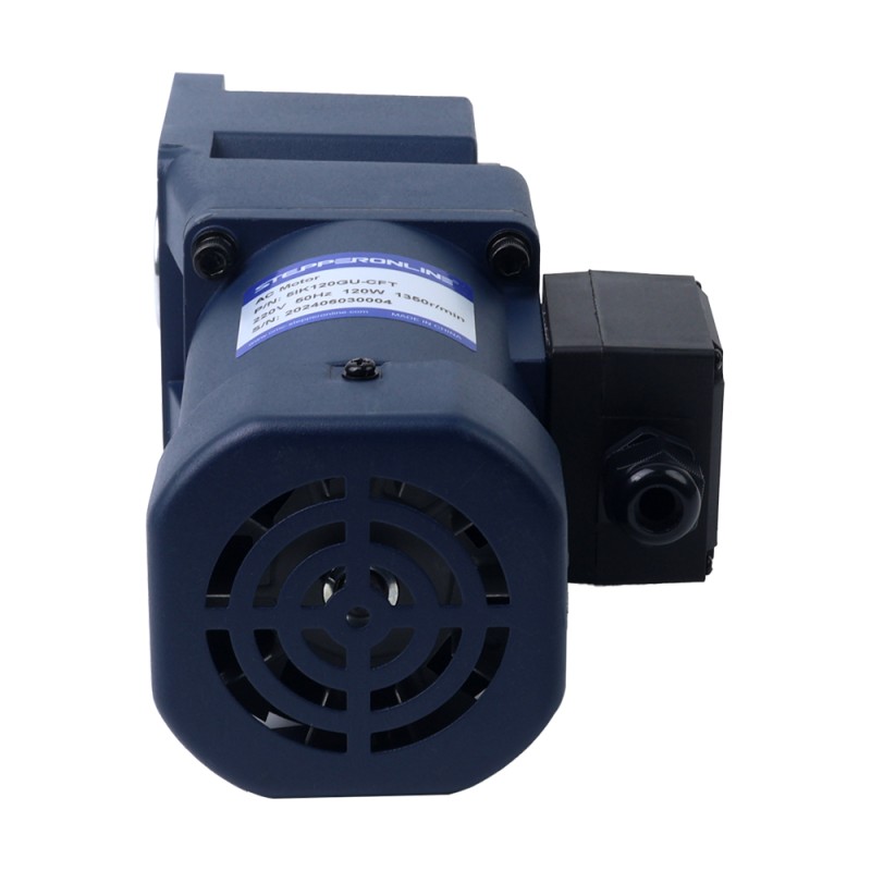 120W 220VAC 50Hz 90RPM 9.30Nm(1316.99oz.in) Flange 90mm Right Angle Gearbox Hollow Shaft Single-phase AC Induction  Motor - 5IK120GU-CFT/5GU15RC | StepperOnline UK