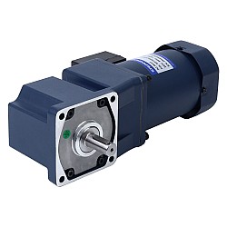 120W 220/380VAC 7.5RPM 40.00Nm(5664.47oz.in) Flange 90mm Right Angle Gearbox Keyway Shaft Three-phase AC Induction Motor