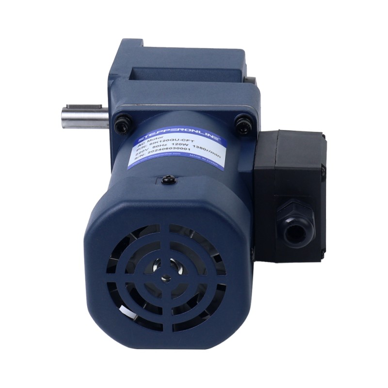 120W 220VAC 50Hz 13.5RPM 40.00Nm(5664.47oz.in) Flange 90mm Right Angle Gearbox Keyway Shaft Single-phase AC Induction  Motor - 5IK120GU-CFT/5GU100RT | StepperOnline UK