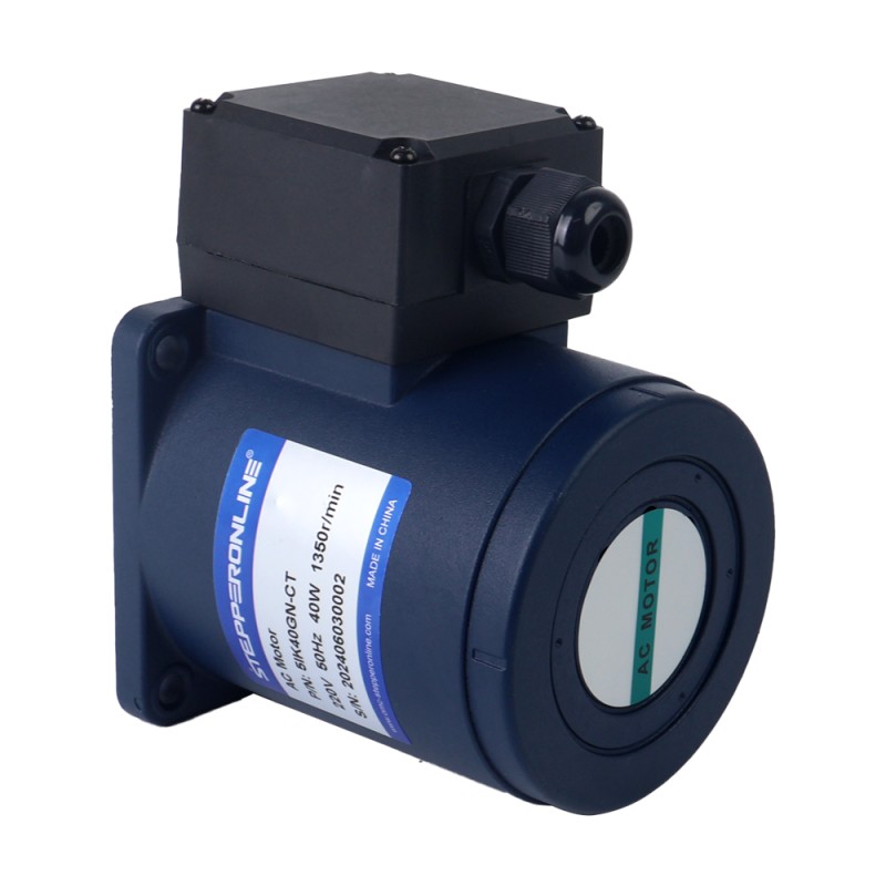 40W 220VAC 50Hz 45RPM 6.43Nm(910.56oz.in) Flange 90mm Spur Gearbox Single-phase AC Induction  Motor - 5IK40GN-CT/5GN30K | StepperOnline UK