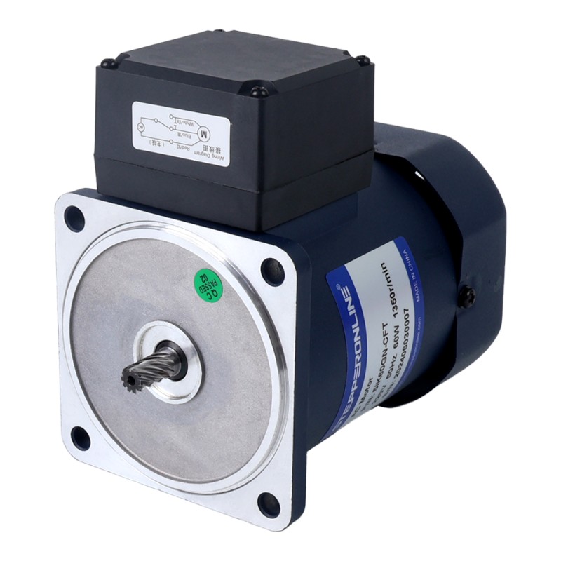 60W 220VAC 50Hz 90RPM 4.93Nm(698.15oz.in) Flange 90mm Spur Gearbox Single-phase AC Induction  Motor - 5IK60GN-CFT/5GN15K | StepperOnline UK