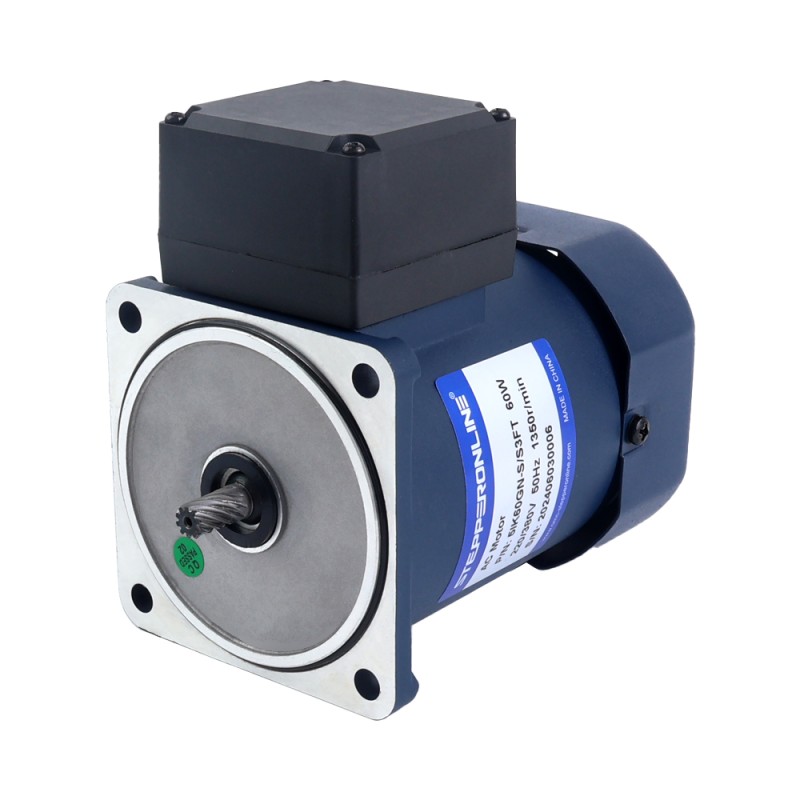 60W 220VAC/380VAC 50/60Hz 135/155RPM 3.29Nm(465.90oz.in)/2.86Nm(405.01oz.in) Flange 90mm Spur Gearbox Three-phase AC Induction Motor - 5IK60GN-S/S3FT/5GN10K | StepperOnline UK