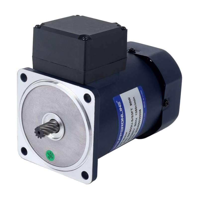 90W 220VAC/380VAC 50/60Hz 13.5RPM 40.00Nm(5664.47oz.in) Flange 90mm Right Angle Gearbox Keyway Shaft Three-phase AC Induction  Motor - 5IK90GU-S/S3FT/5GU100RT | StepperOnline UK