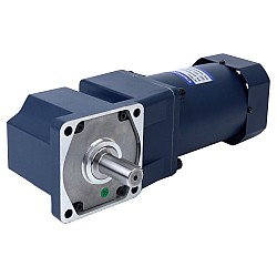 200W 220VAC 135RPM 10.00Nm(1416.12oz.in) Flange 104mm Right Angle Gearbox Keyway Shaft Single-phase AC Induction Motor