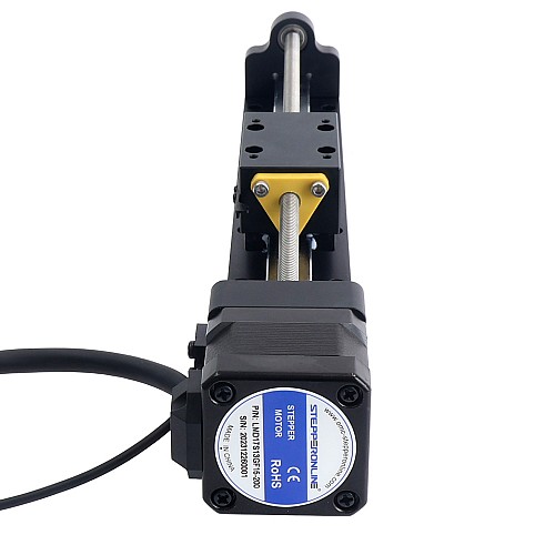 Nema 17 Stepper Lead Screw Linear Actuator 1.5A Stroke 200mm 0.25Nm(35.40oz.in) Lead 2.54mm(0.1) with Sensor - LMD17S13GF15-200 | StepperOnline UK