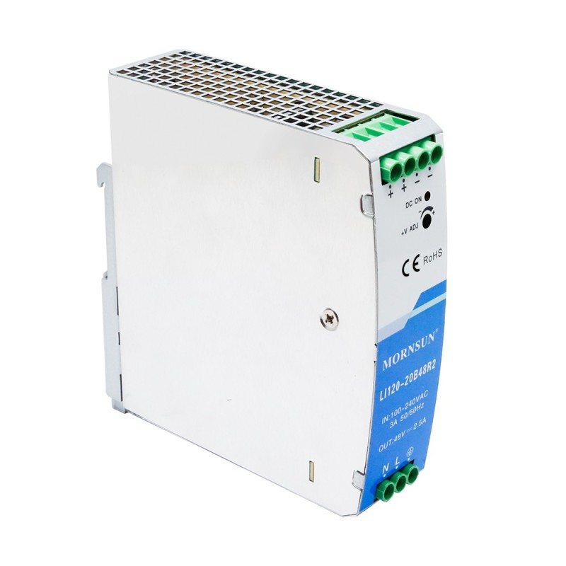 120W 12V 10.0A 85-264VAC/120-370VDC DIN Rail Switching Power Supply - LI120-20B12R2 | StepperOnline UK