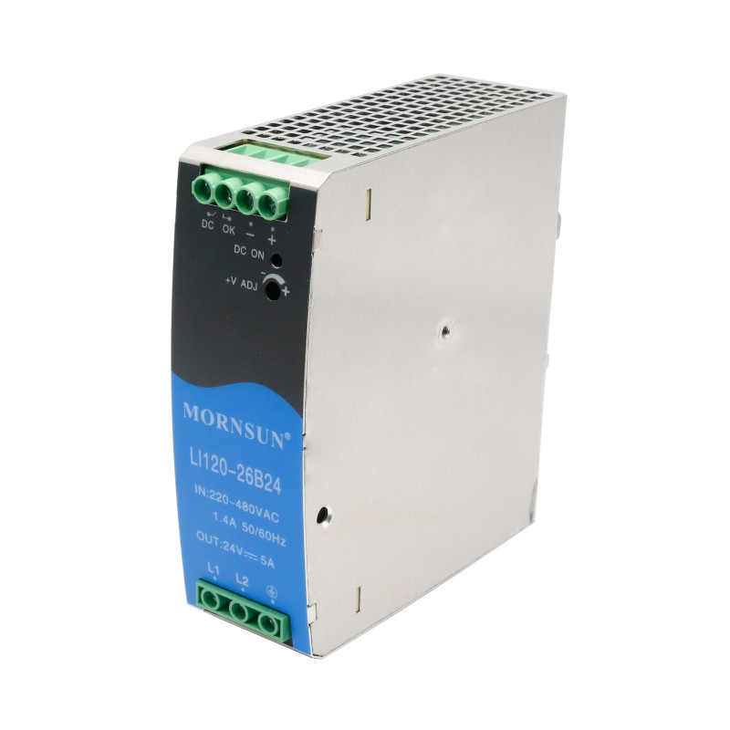120W 12V 10.0A 180-600VAC/254-848VDC DIN Rail Switching Power Supply - LI120-26B12 | StepperOnline UK