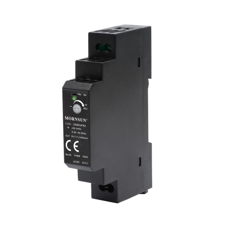 15W 24V 0.63A 85-264VAC/120-370VDC DIN Rail Switching Power Supply - LI15-20B24PR2 | StepperOnline UK