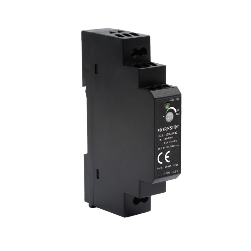 15W 24V 0.63A 85-264VAC/120-370VDC DIN Rail Switching Power Supply - LI15-20B24PR2 | StepperOnline UK