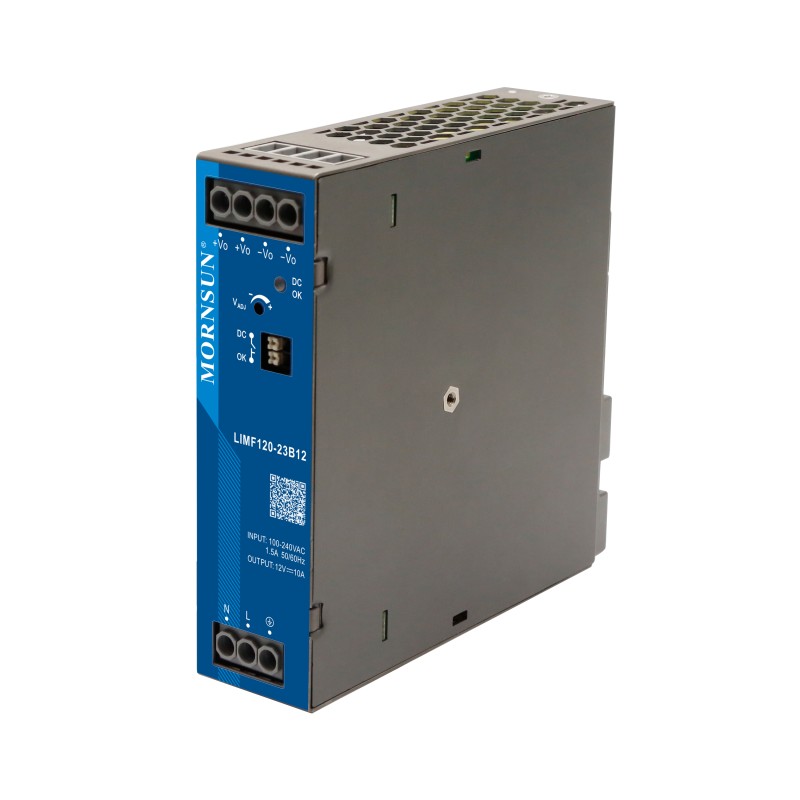 120W 24V 5.0A 85-277VAC/120-390VDC DIN Rail Switching Power Supply with PFC Function - LIMF120-23B24 | StepperOnline UK