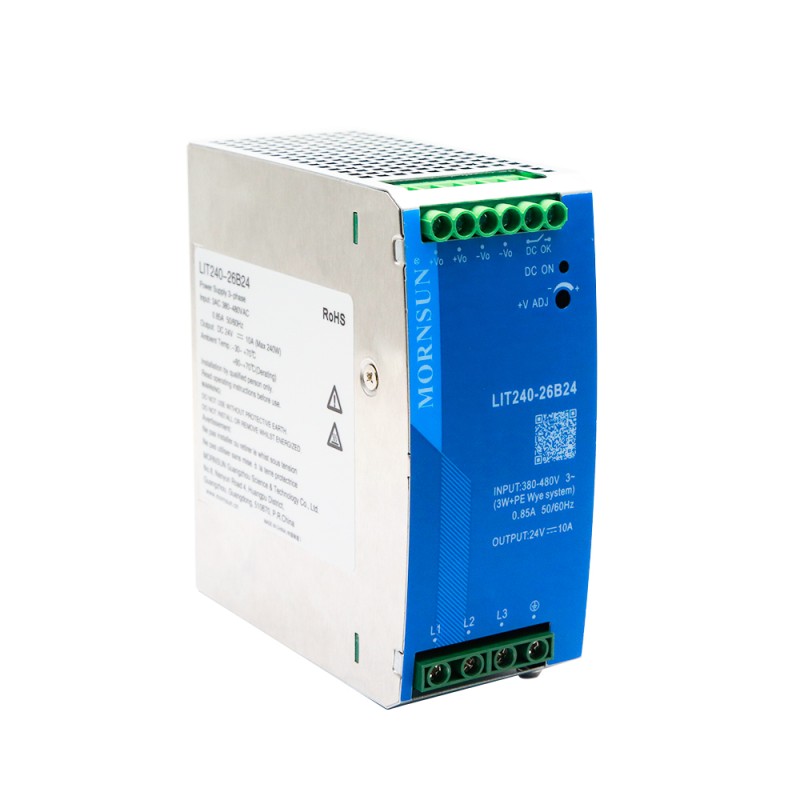 240W 48V 5.0A 320-600VAC/450-850VDC DIN Rail Switching Power Supply - LIT240-26B48 | StepperOnline UK