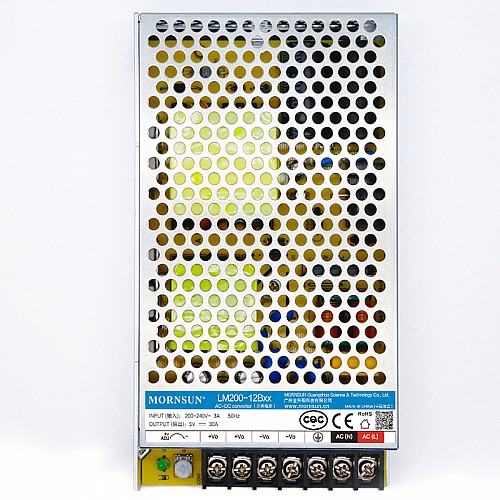 200W 12V 17.0A 176-264VAC/240-370VDC Switching Power Supply - LM200-12B12 | StepperOnline UK