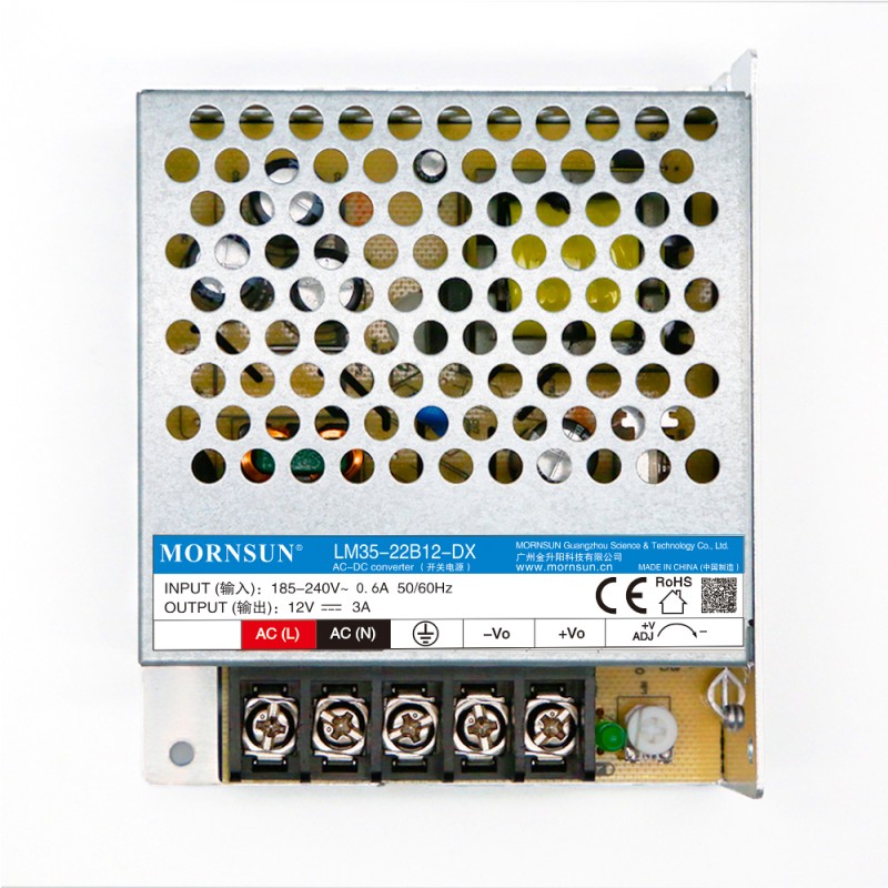 35W 12V 3.0A 165-264VAC/180-370VDC Switching Power Supply - LM35-22B12-DX | StepperOnline UK