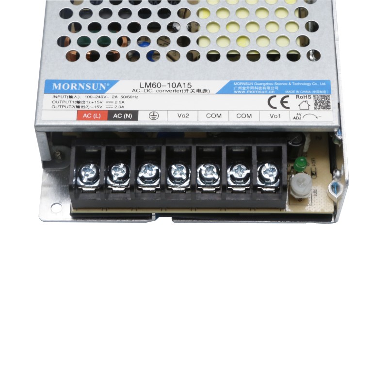 60W 15V -15V/2.0A 2.0A 85-264VAC/120-370VDC Switching Power Supply - LM60-10A15 | StepperOnline UK