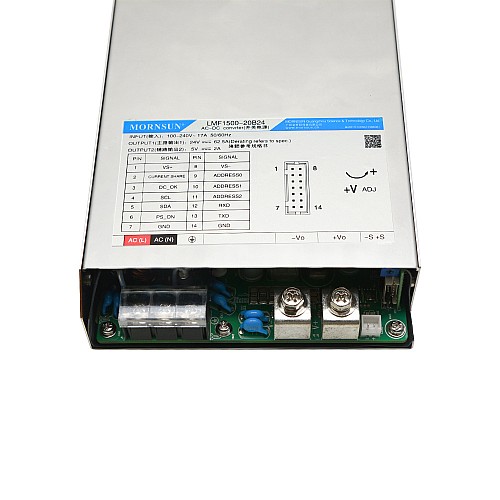 1500W 12V 125.0A 85-264VAC/120-370VDC Switching Power Supply with PFC Function - LMF1500-20B12 | StepperOnline UK