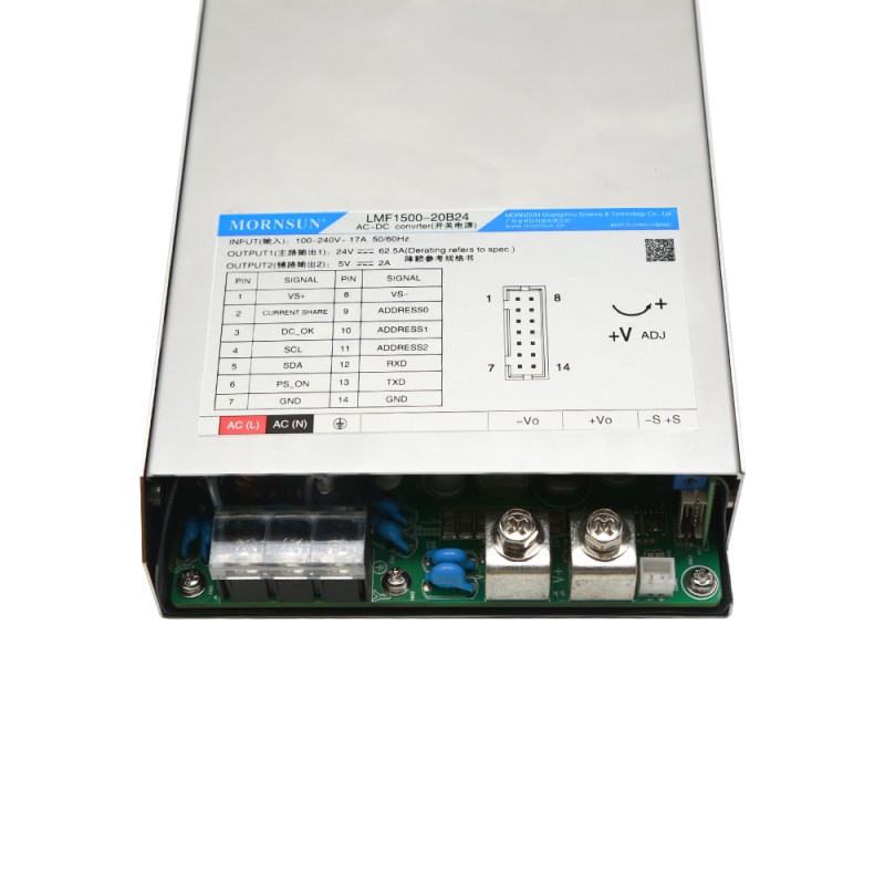 1500W 15V 100.0A 85-264VAC/120-370VDC Switching Power Supply with PFC Function - LMF1500-20B15 | StepperOnline UK