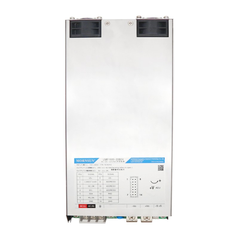 1500W 15V 100.0A 85-264VAC/120-370VDC Switching Power Supply with PFC Function - LMF1500-20B15 | StepperOnline UK