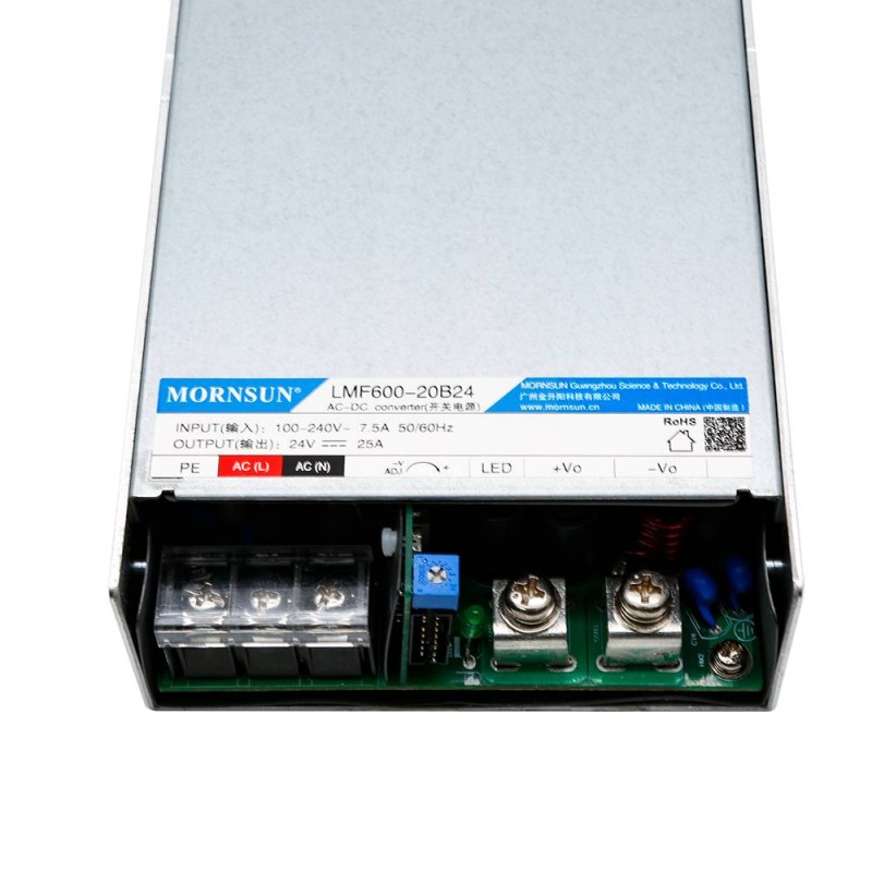 600W 48V 12.6A 80-277VAC/110-390VDC Switching Power Supply with PFC Function - LMF600-20B48 | StepperOnline UK