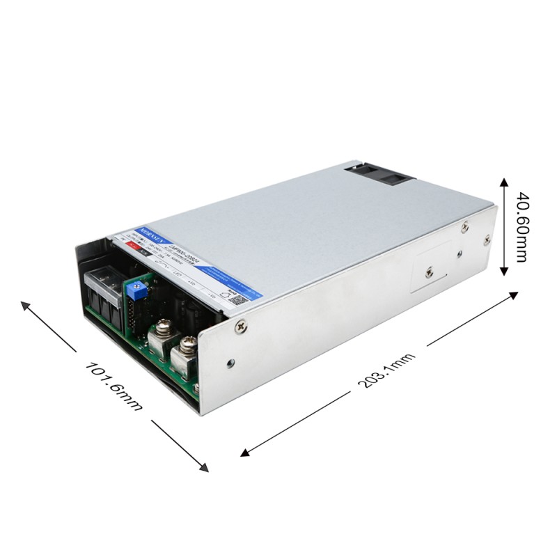 600W 48V 12.6A 80-277VAC/110-390VDC Switching Power Supply with PFC Function - LMF600-20B48 | StepperOnline UK