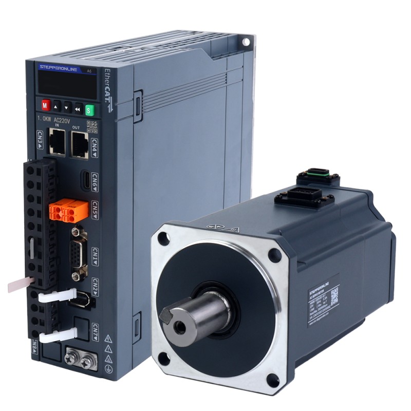 A6 Series 1000W STO Safe Torque Off EtherCAT AC Servo Motor Kit 3000rpm 3.18Nm w/ Brake 17-Bit Absolute Encoder IP67 - A6-EC1000H2B1-M17-STO | StepperOnline UK