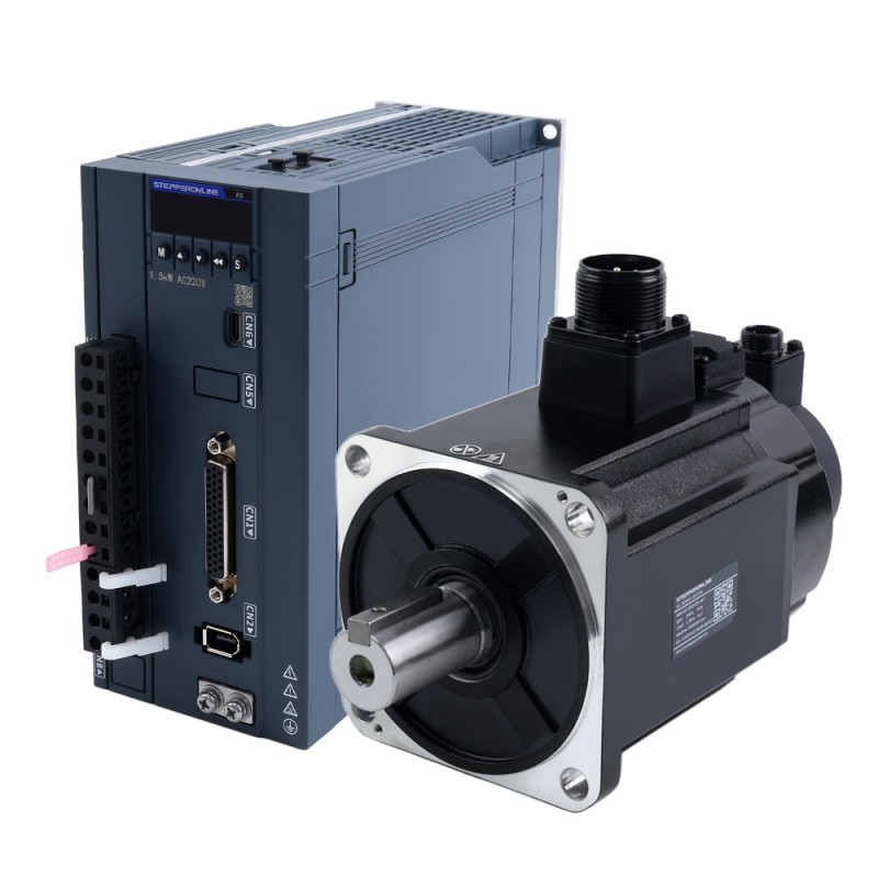 A6 Series 1500W RS485 AC Servo Motor Kit 3000rpm 4.78Nm w/ Brake 17-Bit Absolute Encoder IP67 - A6-RS1500H2B1-M17 | StepperOnline UK