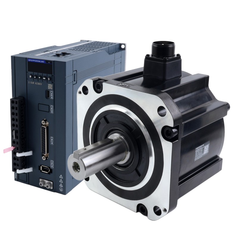 A6H Series 2900W RS485 AC Servo Motor Kit 1500rpm 18.60Nm 17-Bit Absolute Encoder IP67 - A6H-RS2900H3A1-M17 | StepperOnline UK