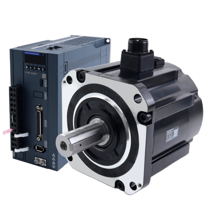 A6H Series 2900W RS485 AC Servo Motor Kit 1500rpm 18.60Nm w/ Brake 17-Bit Absolute Encoder IP67 - A6H-RS2900H3B1-M17 | StepperOnline UK