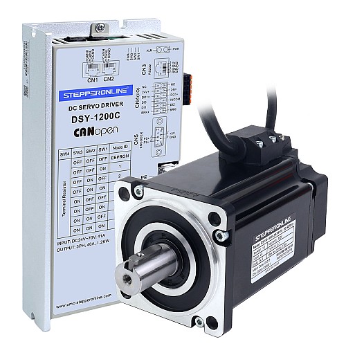 DSY Series 1000W CANopen DC Servo Motor 24-70VDC 3.20Nm 3000rpm 17-Bit Incremental Encoder IP65 - DSY-C1000L2A2-M17S | StepperOnline UK
