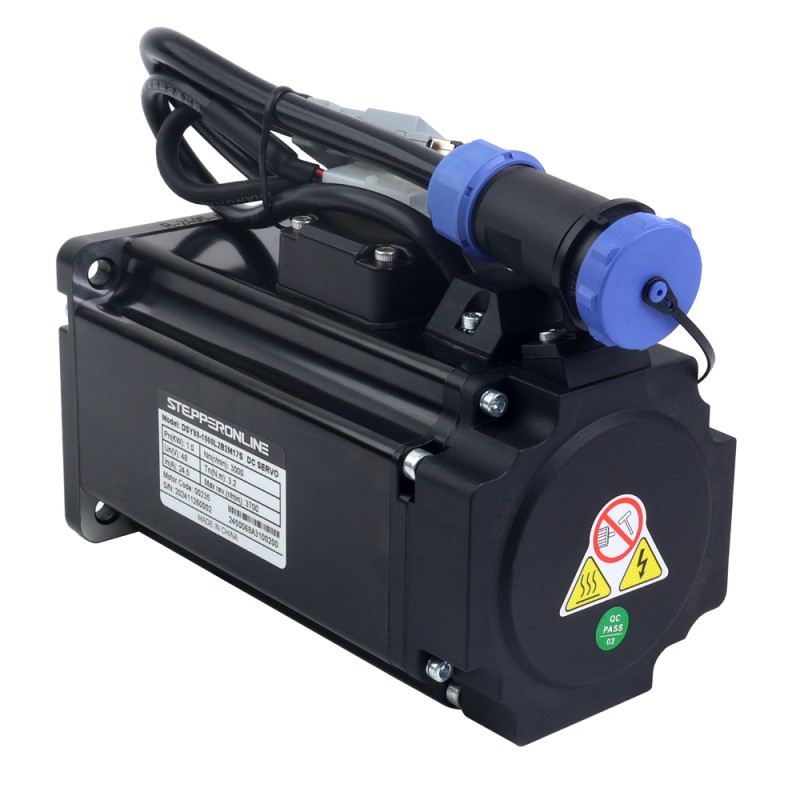 DSY Series 1000W CANopen DC Servo Motor 24-70VDC 3.20Nm w/ Brake 3000rpm 17-Bit Incremental Encoder IP65 - DSY-C1000L2B2-M17S | StepperOnline UK