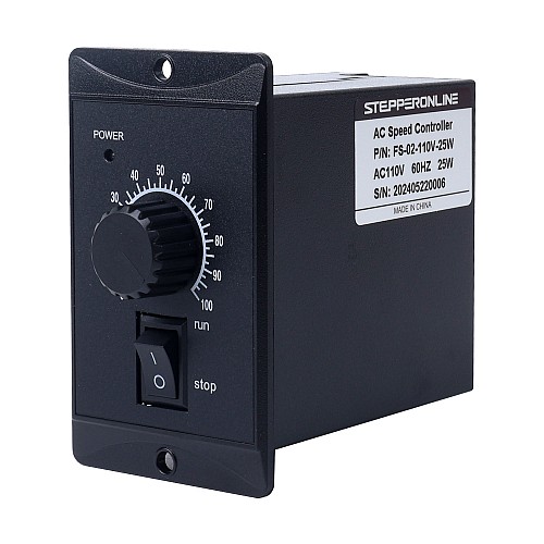 25W Single Phase 110VAC Motor Speed Controller for Variable Speed Motor - FS-02-110V-25W | StepperOnline UK