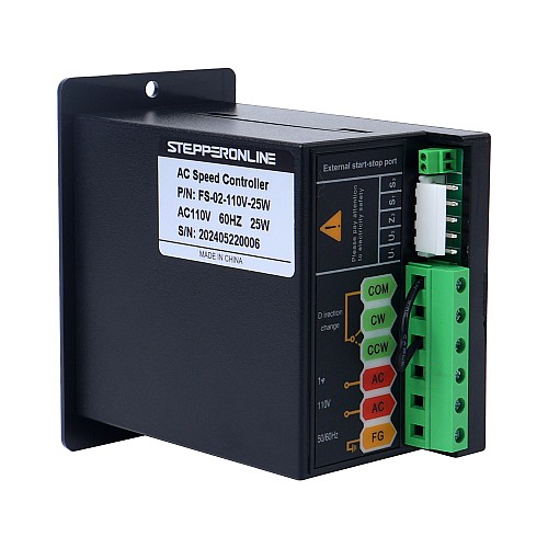 25W Single Phase 110VAC Motor Speed Controller for Variable Speed Motor - FS-02-110V-25W | StepperOnline UK