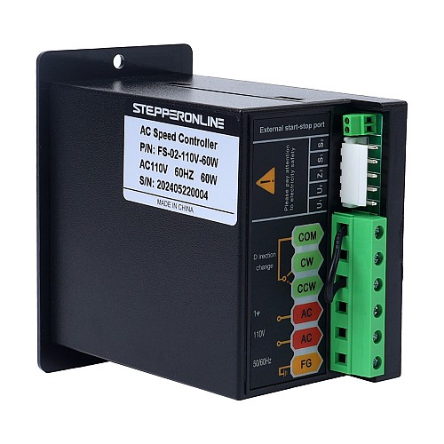 60W Single Phase 110VAC Motor Speed Controller for Variable Speed Motor - FS-02-110V-60W | StepperOnline UK