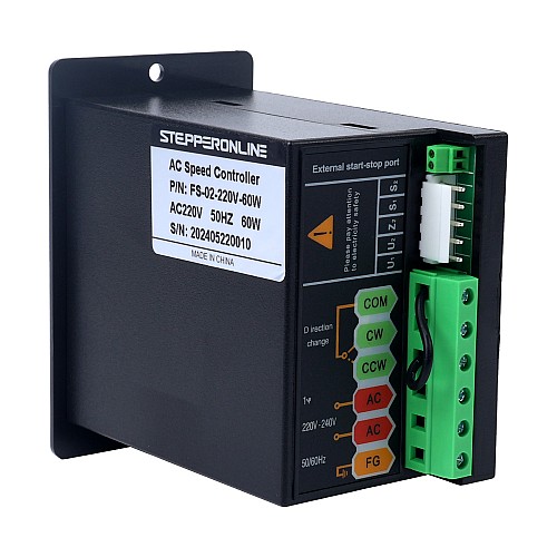 60W Single Phase 220VAC Motor Speed Controller for Variable Speed Motor - FS-02-220V-60W | StepperOnline UK