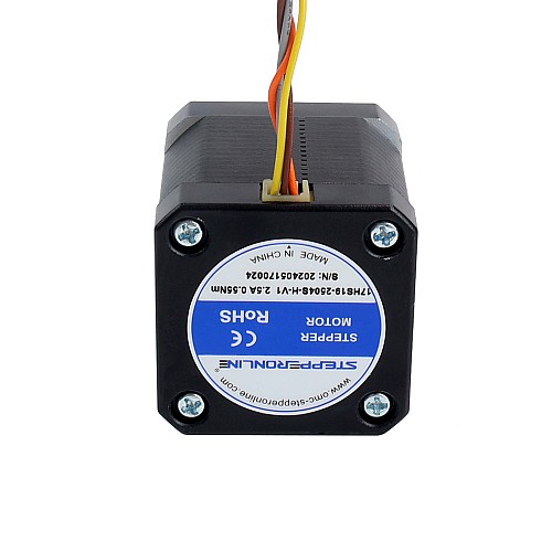 4pcs Nema 17 High Temp Stepper Motor 55Ncm(77.93oz.in) 55mm Round Shaft Insulation Class H 180C - 4-17HS19-2504S-H-V1 | StepperOnline UK