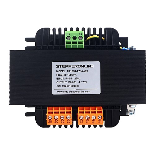 1000VA Single-phase Square Control Transformer 220VAC to 4 x 70VAC 50/60Hz - TR1000-A70-A220 | StepperOnline UK