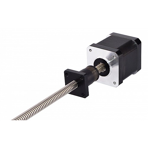 Anti-backlash Screw Nut Nema 17 External 48mm Stack 1.68A Lead 2mm(0.07874") Length 330mm - 17E19S1684AB4-330RA | StepperOnline UK