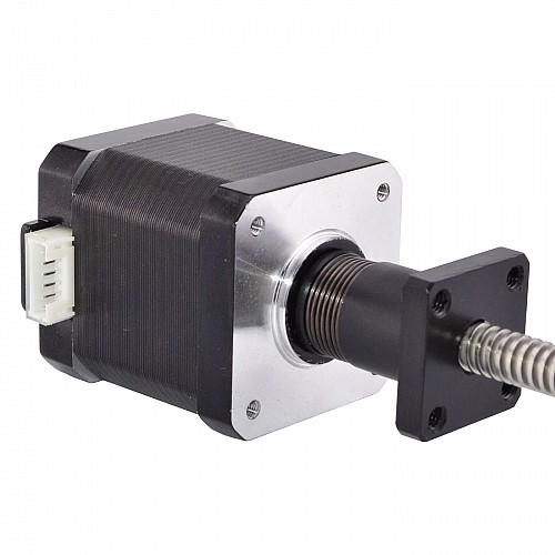 Anti-backlash Screw Nut Nema 17 External 48mm Stack 1.68A Lead 2mm(0.07874") Length 330mm - 17E19S1684AB4-330RA | StepperOnline UK