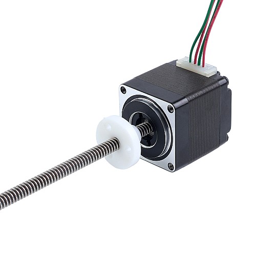 NEMA 11 External Acme Linear Stepper Motor 0.42A 32mm Stack Screw Lead 1.27mm(0.05") Lead Length 150mm - 11E13S0424FD4-150RS | StepperOnline UK