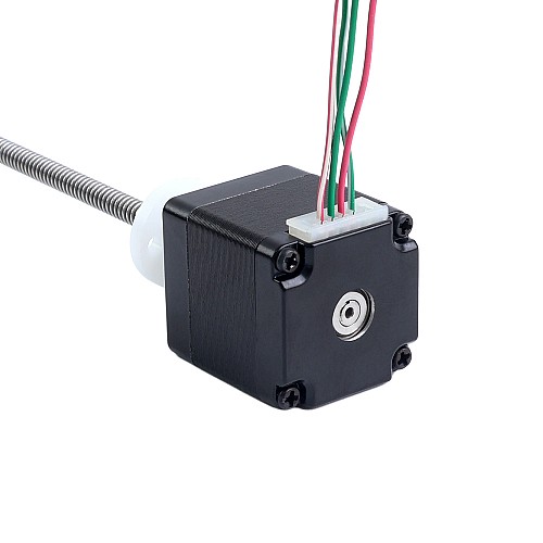 NEMA 11 External Acme Linear Stepper Motor 0.42A 32mm Stack Screw Lead 1.27mm(0.05") Lead Length 150mm - 11E13S0424FD4-150RS | StepperOnline UK
