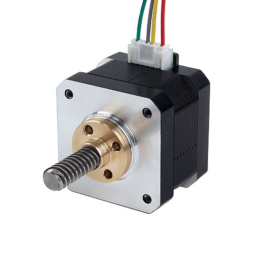 Nema 17 External 34mm Stack 0.4A Lead 8mm(0.31496") Length 32mm - 17E13S0404MB4-032RB | StepperOnline UK