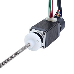 NEMA 8 External Trapezoidal Linear Stepper Motor 0.5A 38mm Stack Screw Lead 1mm(0.03937") w/ Encoder 1000PPR