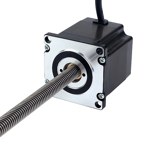 Nema 23 Non-captive 56mm Stack 2.0A Lead 2mm(0.07874) Length 250mm - 23N22S2004AJ4-250RS | StepperOnline UK