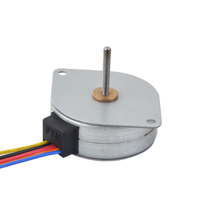 Φ42x16.5mm PM External Linear Stepper Motor 0.4A Lead 0.5mm/0.0197 Length 21mm - 42LN48S01-122 | StepperOnline UK