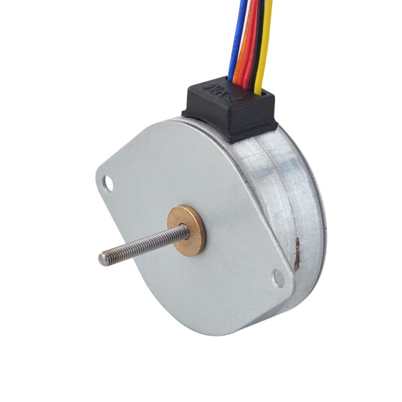 Φ42x16.5mm PM External Linear Stepper Motor 0.4A Lead 0.5mm/0.0197 Length 21mm - 42LN48S01-122 | StepperOnline UK
